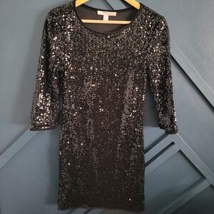 Forever 21 Black Sequin Mini Dress